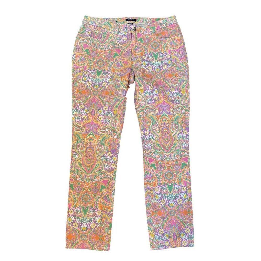 Chaps Jeans pants  Paisley slim fit Regular Casual Denim Womens size 12